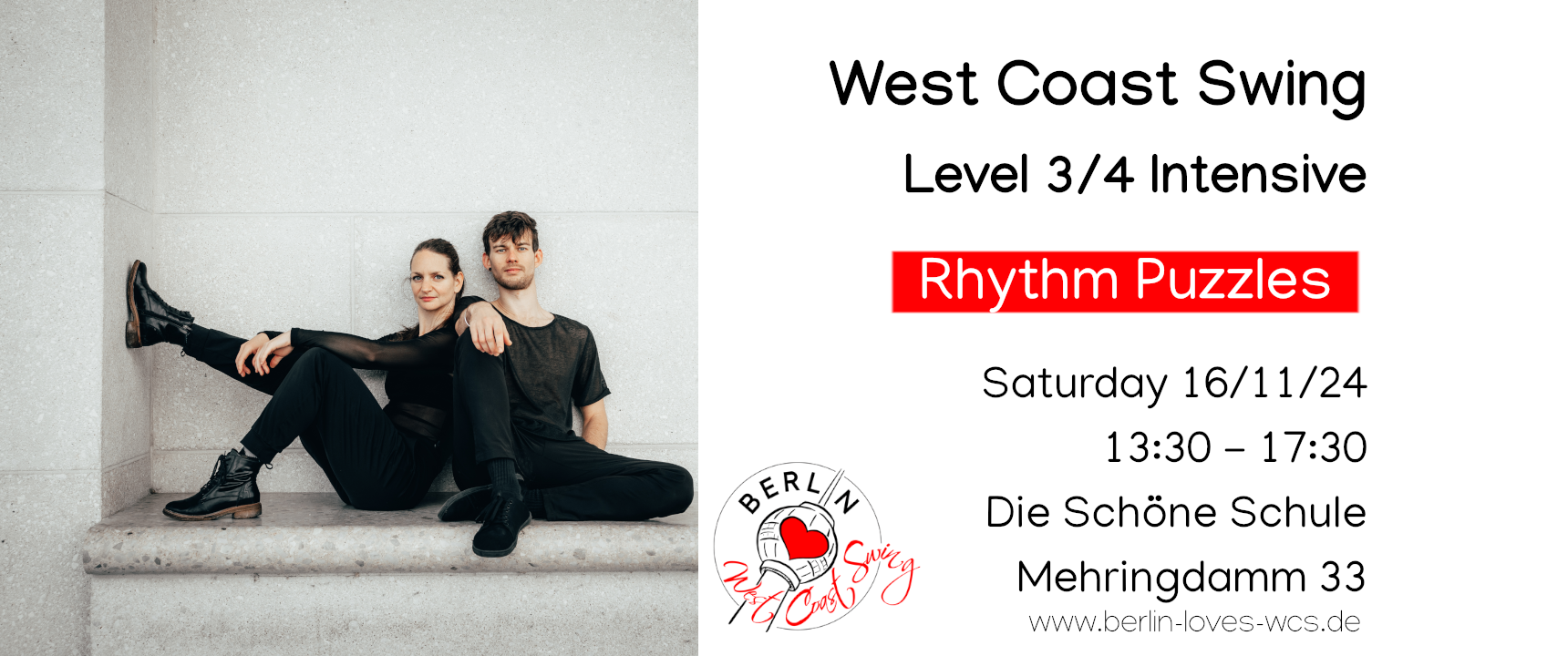 WCS level 3/4 Intensive mit Clem&Evi (Thema: “Rhythm Puzzles”)